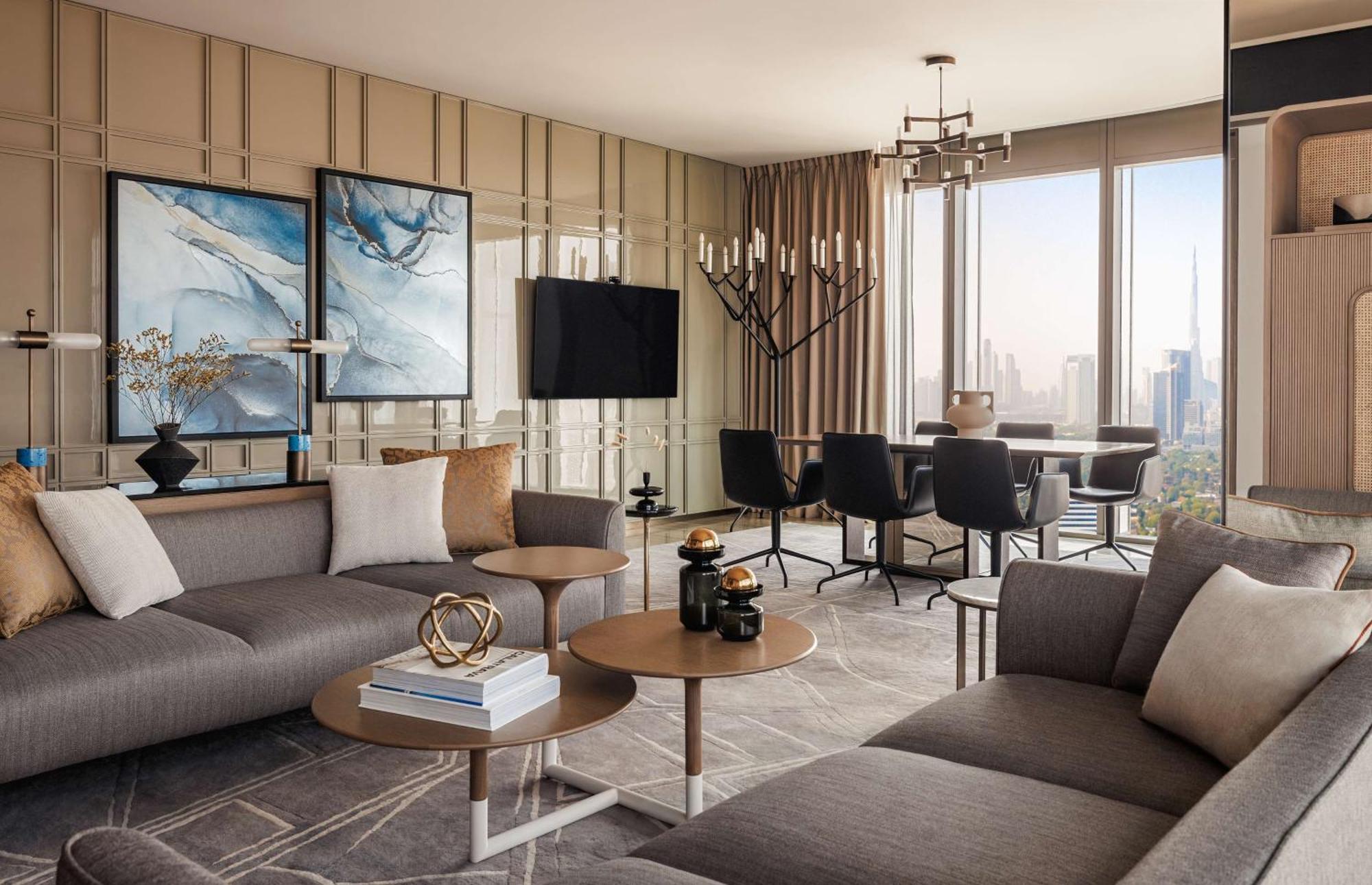 Hotel One&Only One Za'Abeel Dubai Esterno foto The living room of a three-bedroom apartment